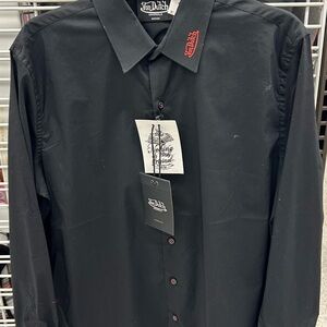 Von Dutch Classic Black Dress Shirt